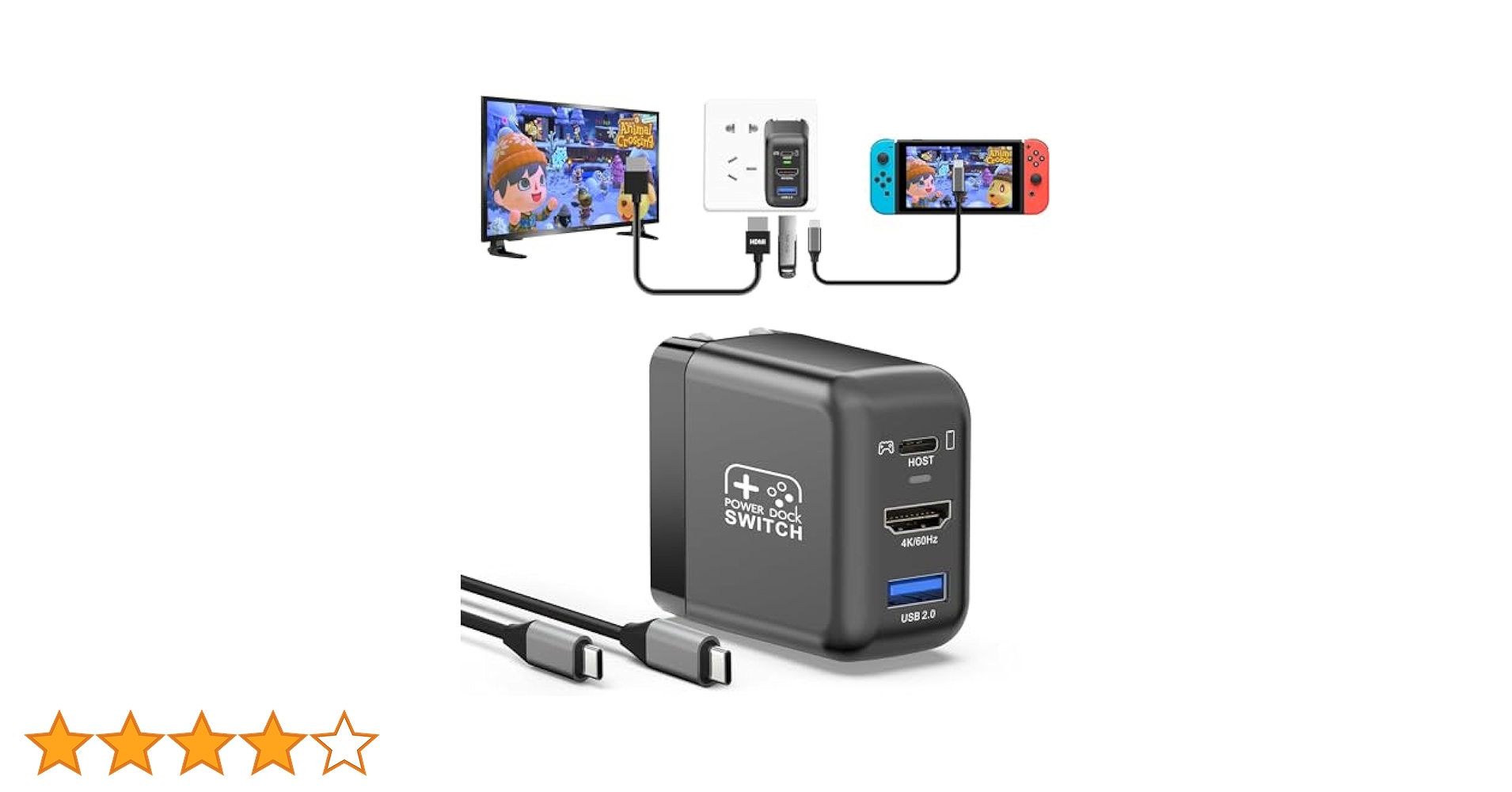 Switchlight☆※保証書、充電器有、傷汚れ無し※ Amazon.co.jp: TreasLin Switchドック30Wスイッチ充電器ac
